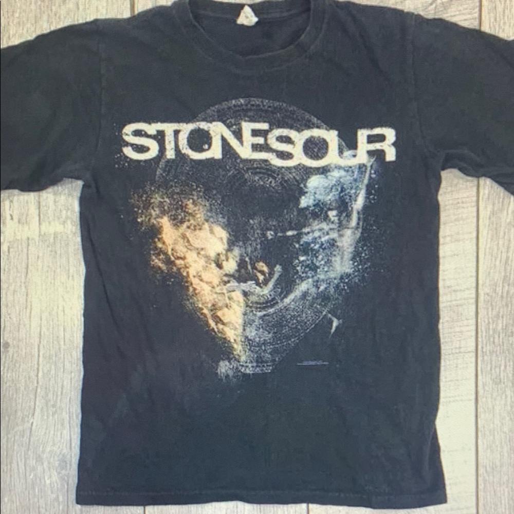 Black Short Sleeve Tee with Graphic Design